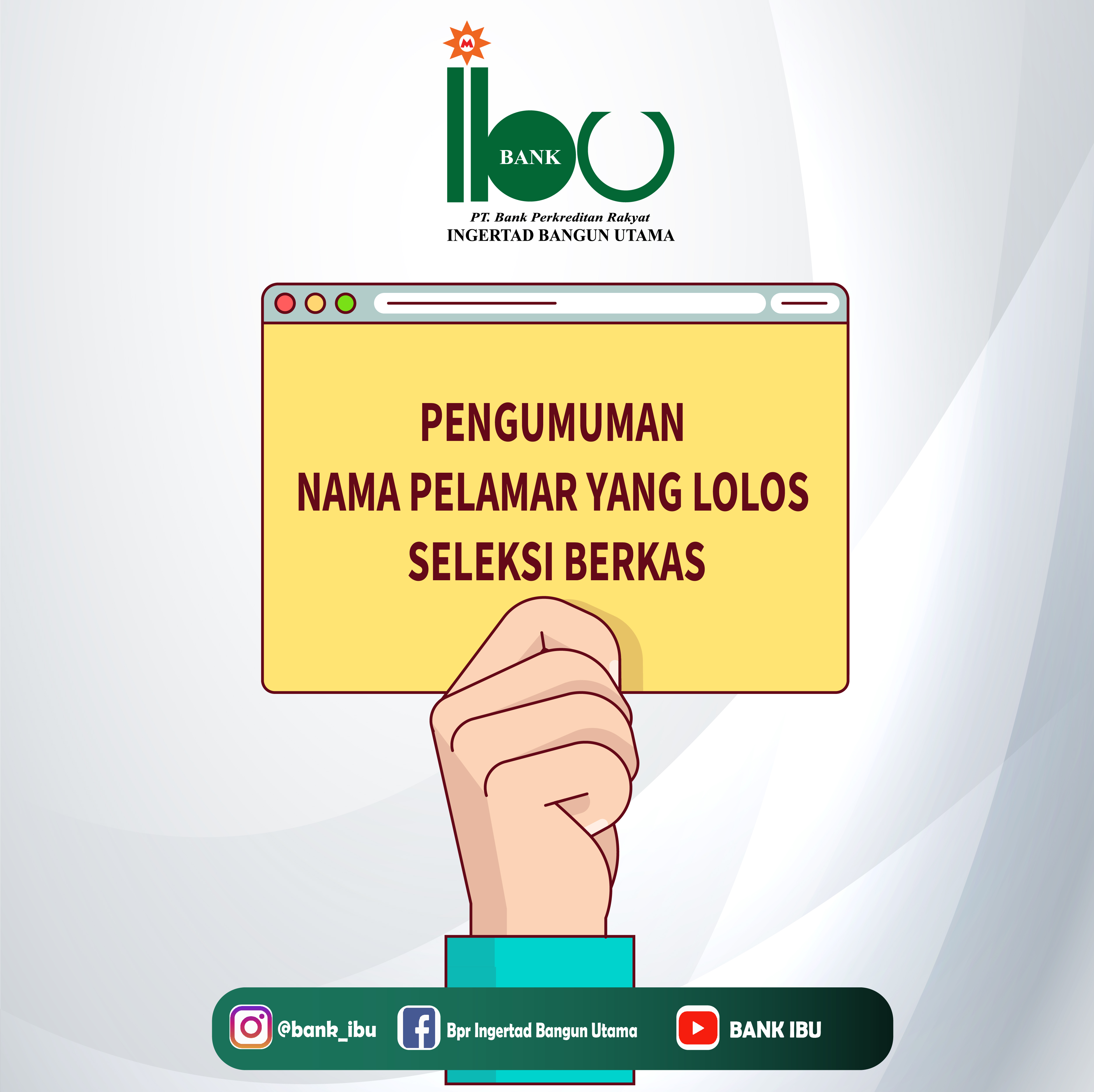 Pengumuman pelamar yang lolos seleksi berkas desember 2021
