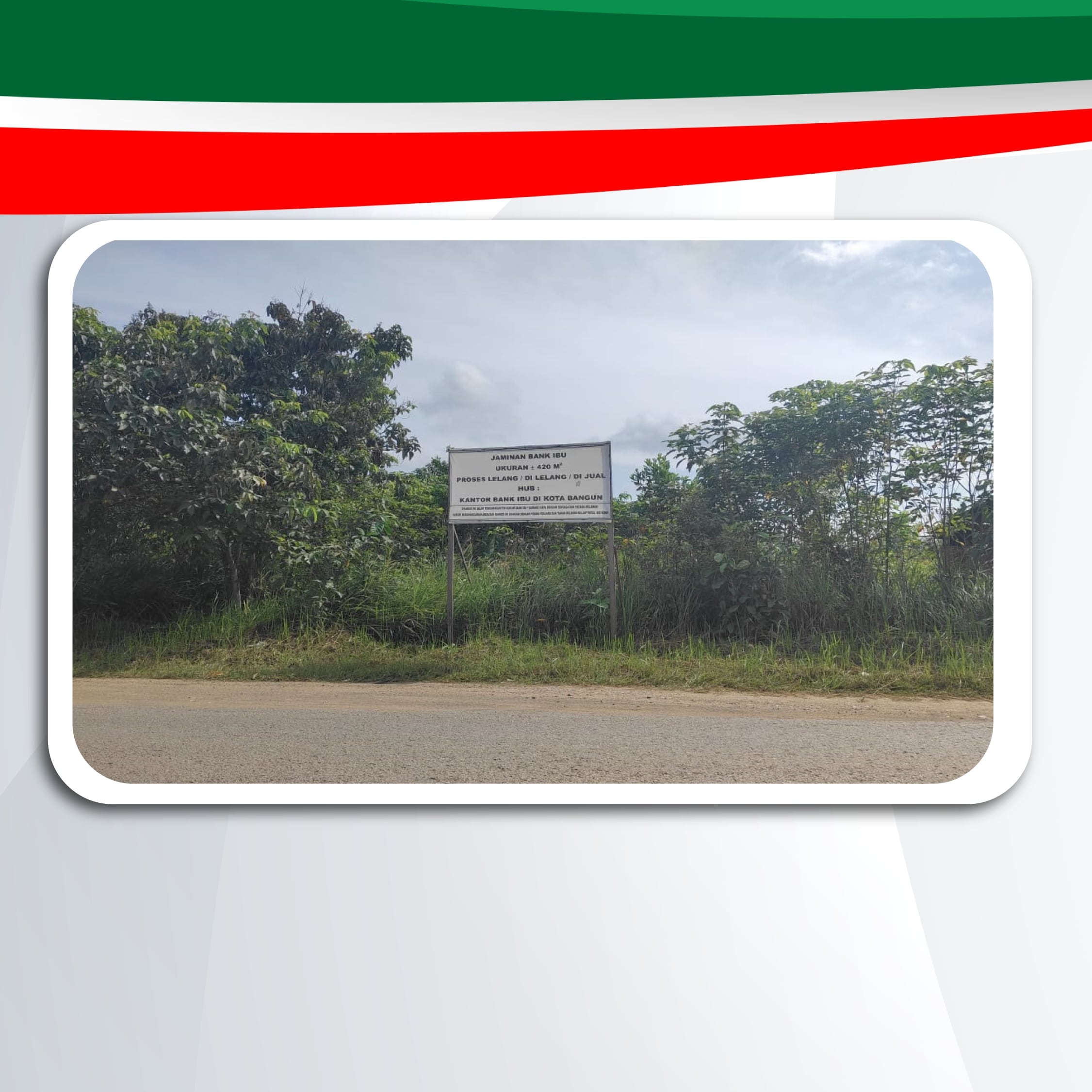 Sebidang Tanah Terletak di Kecamatan Kota Bangun, Kutai Kartanegara, Kalimantan Timur